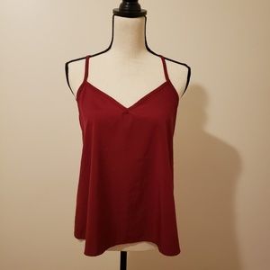 Open back strappy tank